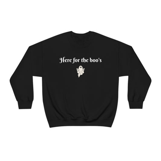 Here for the boo's Unisex Heavy Blend™ Crewneck Sweatshirt